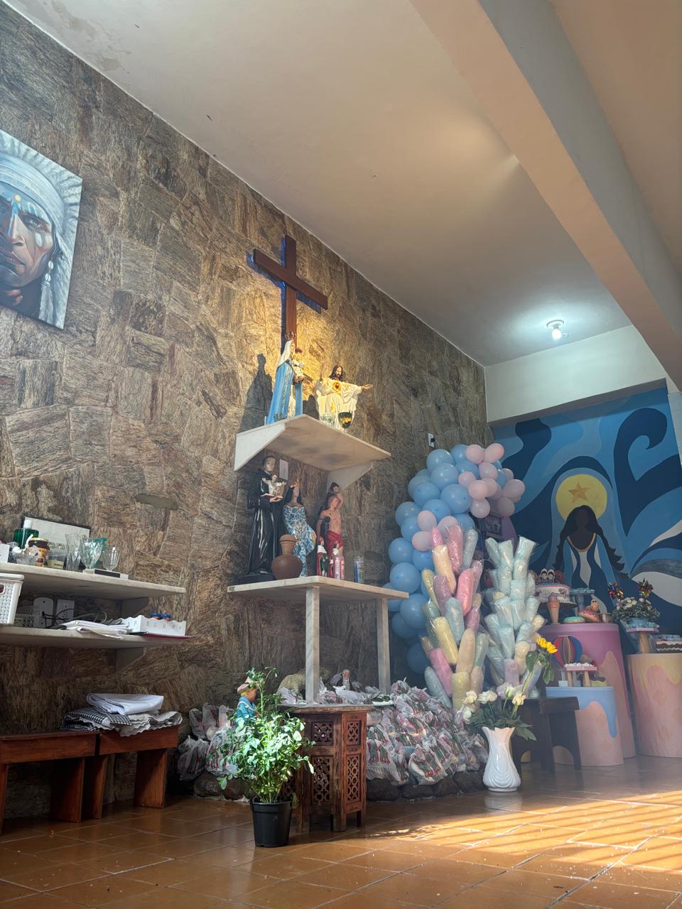 Interior da Tenda Espírita Nossa Senhora da Glória